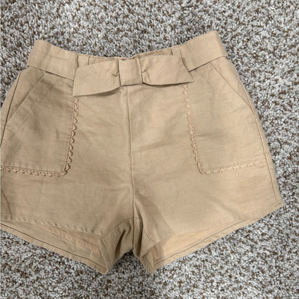 Janie and Jack- Tan Shorts with Bow